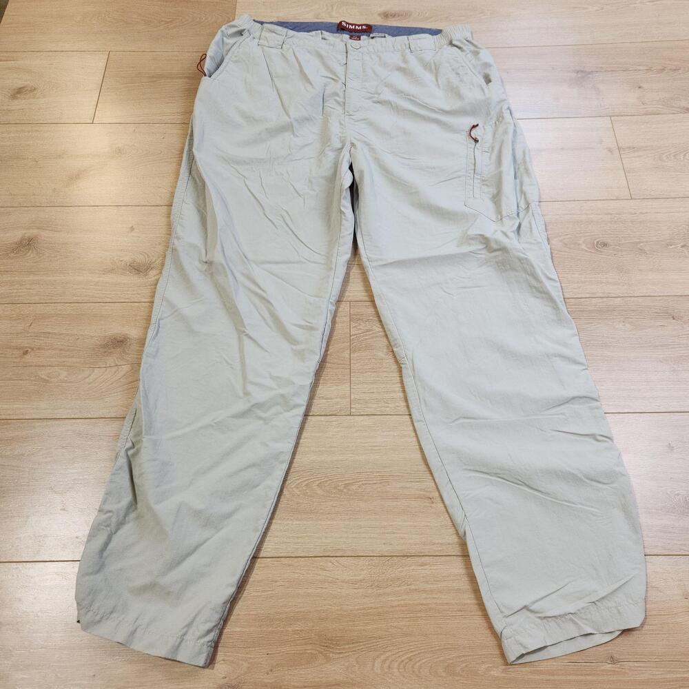 Simms COR3 Pants Mens XXL Beige Nylon Cargo Fishing Quick Dry Outdoor